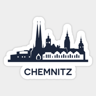 Chemnitz City Skyline, dark Sticker
